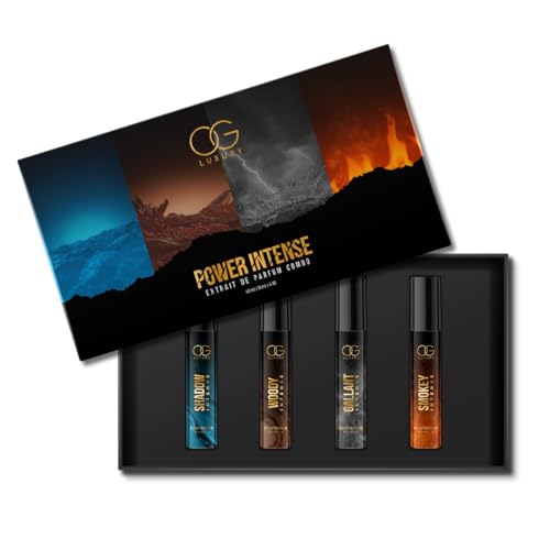 Image of Power Intense Extrait De Parfum Combo | Smokey, Gallant, Shadow, Woody Intense | Luxury Fragrances | Long Lasting, Premium Perfume For Men | For All Occasions | Gift For Men, Pack of 4, 40 ML