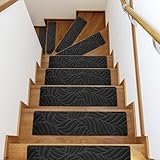 jWLFPZJ Peldaños De Escalera De 20x76 Cm Para Escalones De Madera, Alfombra Antideslizante(Paquete De 15) Tapete De...