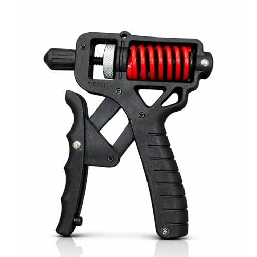 Image of CRAE Spring Loaded Hand Gripper with Counter - Adjustable 100 KG Grip Strengthener for Forearm, Wrist & Finger Workout Black Men & Women (Black)