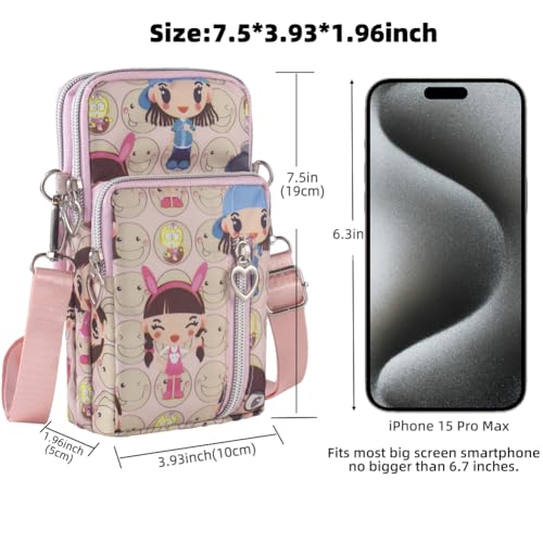 Image of JANKS Small Crossbody Bag for Women - Mini Phone Purses with Crossbody Strap and Wallet - Nylon Arm Bag