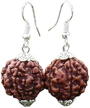 Astroghar Panchmukhi 5 Mukhi Rudraksh Lucky Charm Beautiful Hand Craft Tops Jhumka Ear ring Pair For Women And Girls