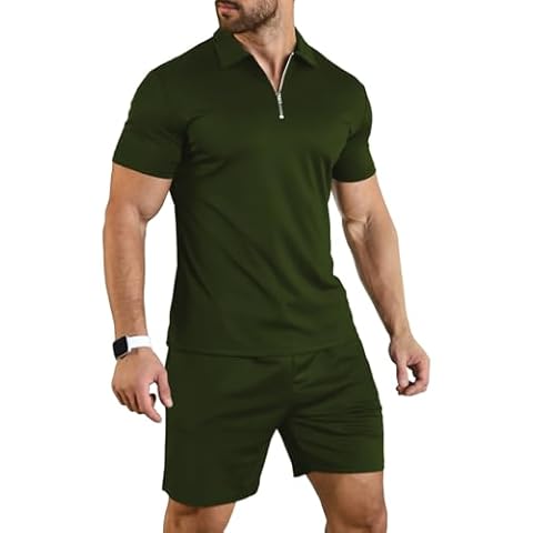 KUYIGO Men's Polo Shirt and Shorts Set Cover