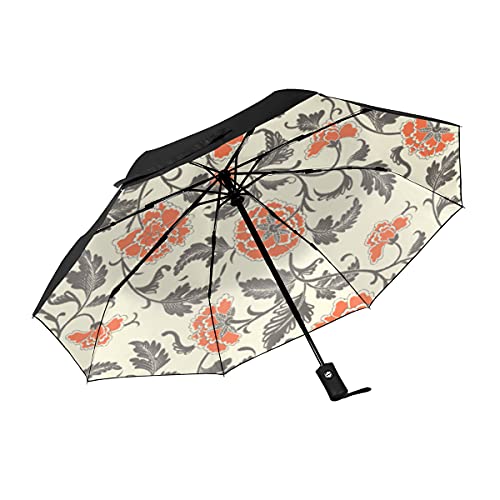 Parapluie pliable automatique pivoine : fini les parapluies cassés par le vent
