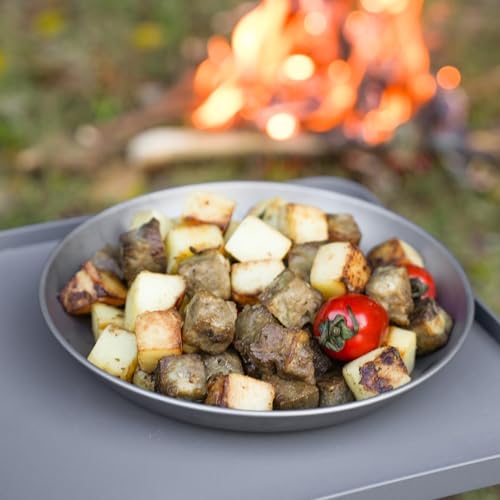 image for MAXCOOK Pure Titanium Camping Plate, 7.68 Inch Ultralight Durable Tita