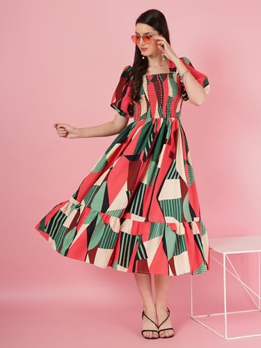 Image of OTABU | Elevated Elegance Redefining Style with the Smocked A-line Midi Dress