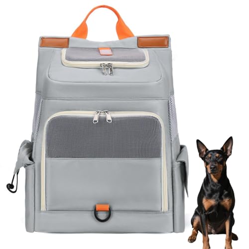 Lifetipsマンチェスターテリア(Manchester Terrier)ペットリュック キャリー 通気性メッシュ カーテン付き 軽量 反射テープ 飛び出し防止 防水 撥水 多機能 リュック型ペットキャリー 小型犬 中型犬 猫 旅行 通院 自転車 電車