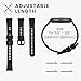 kwmobile Straps Compatible with Huawei Band 10/9 / 8 Straps - 2x Replacement Silicone Watch Bands - Black/Dark Blue