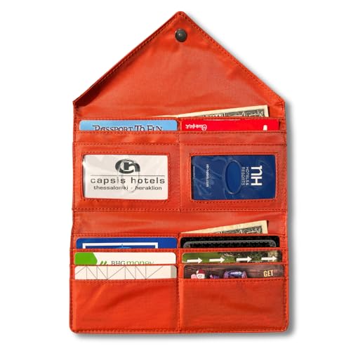 Image of Big Skinny Women's Slimvelope Tri-Fold Checkbook Slim Wallet, Holds Up to 40 Cards