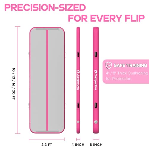 Inflatable-Air-Tumbling-Mat-Gymnastics-Tumble-track-48-inches-Thickness-Air-Mats-for-Home-UseTrainingCheerleadingWater-Yoga-10ft-13ft-16ft-20ft-with-Electric-Air-Pump