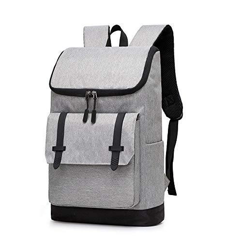Preisvergleich Produktbild RJW Unisex-Taschen Polyester Pendlerrucksack Reißverschluss Einfarbig Blau / Schwarz / Grau Verschleißfeste Freizeitreise Robust (Farbe : Gray)