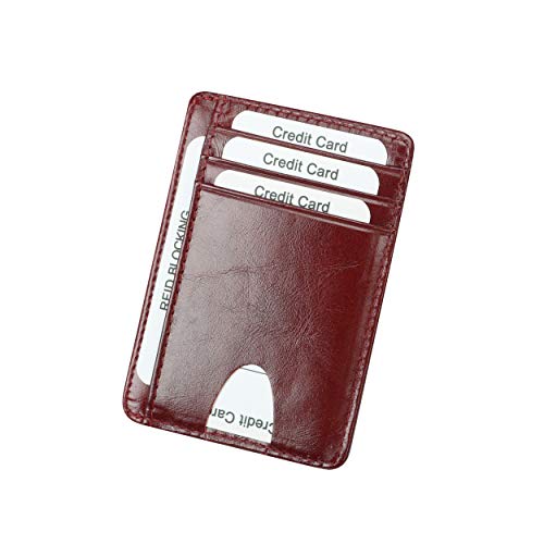 ROYALFAIR Slim Minimalist Wallet for Men and Women Genuine Leather RFID Blocking Credit