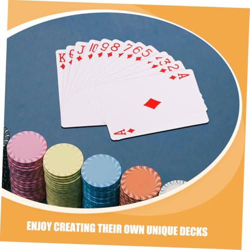 Toyvian 2sätze Blanko Spielkarten Zum Selbstgestalten Einseitige Sublimations-pokerkarten Wärmeübertragungs-papierkarten Für DIY Kartenliebhaber Freizeit Und Unterhaltung – Bild 4