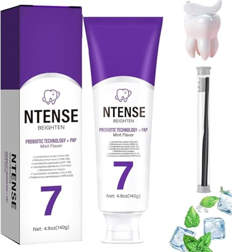 7-Pro Dentifricio Intensivo,7-Pro - Dentifricio intensivo, probiotici sbiancanti, ultra sbiancante,menta sbiancante naturale,per rimuovere le macchie profonde, protegge la salute delle gengive (1)