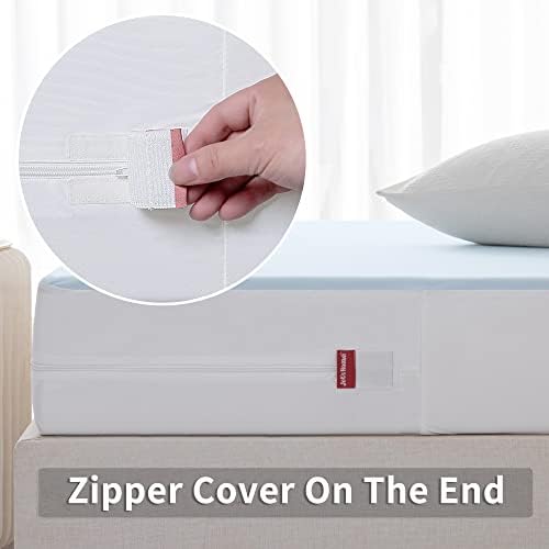JET'S HOME Double Waterproof Mattress Protector With Zipper - 6 Sided Anti Bed Bug And Dust Mite Mattress Encasement - Washable Zippered Mattress Cover (135x190X30CM)