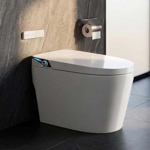 Image of TOTTE Premium Smart Toilet with Bidet Built-in, 1000g MaP Flush Score, Foam Shield, ADA Comfort Height Heated Seat, Automatic Lid, Warm Air Dryer & Instant Warm Water, Tankless Toilet