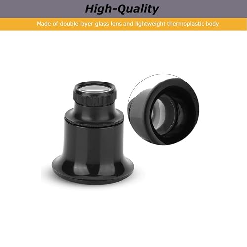Jewelers Loupe Portable Monocular Magnifier Experimental Tools 5 Set, Magnifying Glass Jewelry Tools For Eye Magnifier Lens Repair Kit(3X 5X 10X 15X 20X) #TOP2