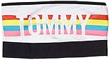 Tommy Hilfiger Women's Seamless Retro Style Logo Bandeau Bralette Bra, Bright White, Large