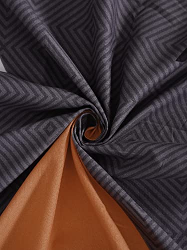 Image of Home Sizzler 210TC Geometric Microfibre Grey Double Bedsheet with 2 King Size Pillow Covers
