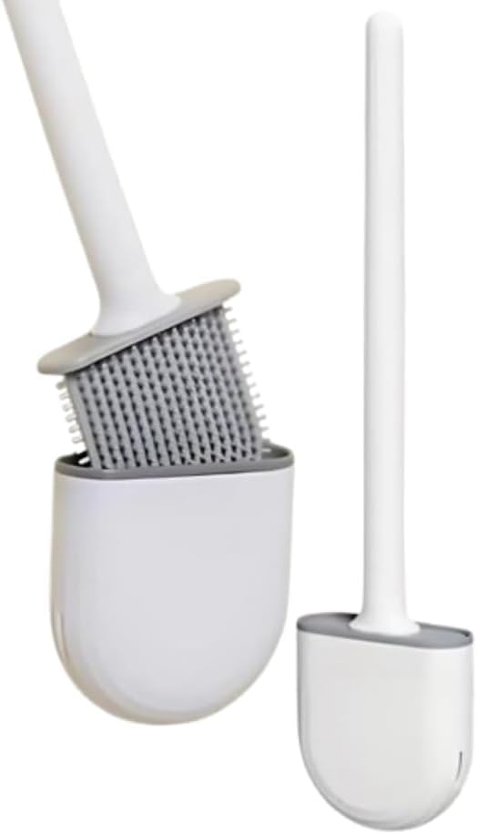 Escova Sanitária de Silicone com Suporte Adesivo Limpeza Profunda...