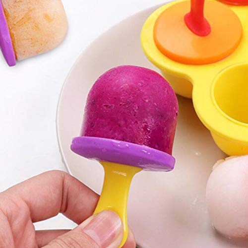 Moldes de gelo, 7 furos, moldes de picolé, moldes de gelo, fácil de liberar, moldes de sorvete reuti
