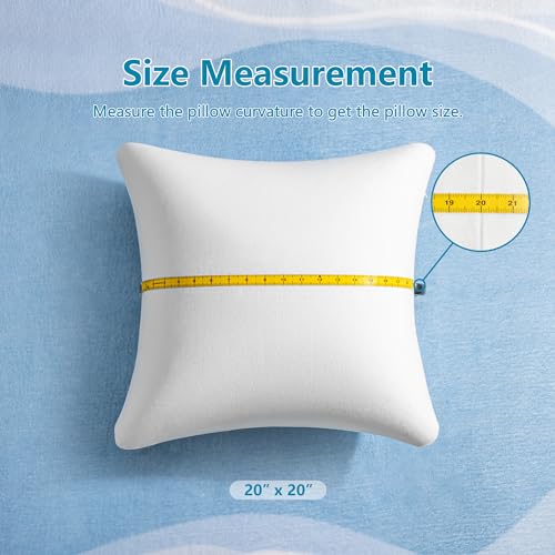 Image of AM AEROMAX 20 x20 Throw Pillow Memory Foam Pillow Insert - Square Accent Pillow for Decorative Cushion Bed Couch Sofa - Non-Deforming Over Time