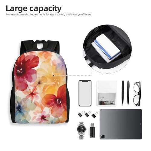 Mochila de senderismo unisex con patrón floral miniatura 6