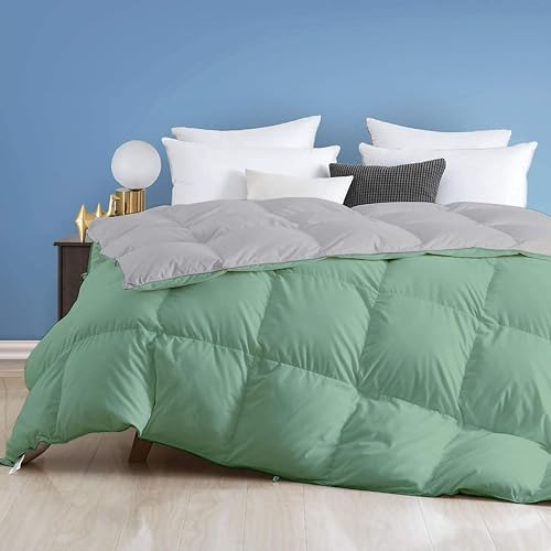Image of Day Care - 500 GSM Hotel Quality-Down Alternative Reversible Comforter (60 inch x 90 inch Inches /228cm x 228cm) - Comforter Single Bed|Sage /Silver