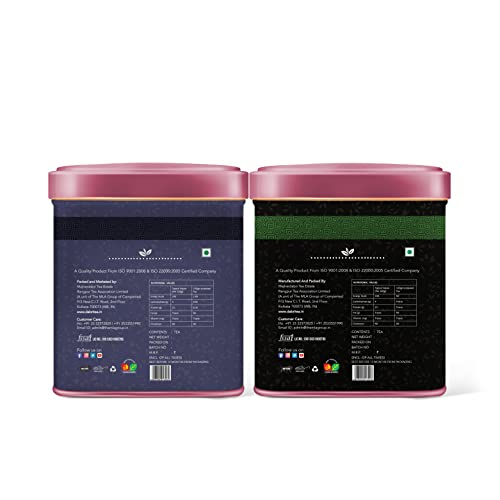 Image of Dabri Tea Gift Combo Royal CTC Tea 80gm & Darjeeling Orthodox Black Tea 40gm - 120gm Combo (2 Tin Boxes) |Pure Natural Leaf|Premium Organic Blend|Boosts Energy, Immunity & Metabolism|Supports Weight
