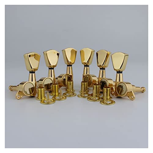 ギター弦チューニングペグ エレキギターマシンヘッドチューナー3R3Lゴールドチューニングペグ