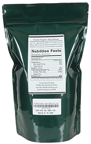 Hunza Organic Navy Beans (2 Lbs) #TOP1