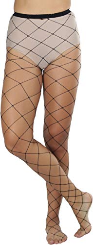 Image of ToBeInStyle Women's Sexy Vibrant Fine Classic Fishnet Full Footed Pantyhose