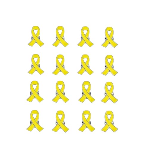 Image of Yellow Ribbon Pin Bring Them Home Brooch Hostages Israel Pin Breast Cancer Awareness Prevention Lapel Enamel Charity Donation Accessories Movement Badge Gift