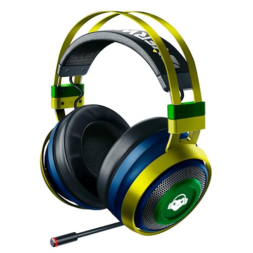 Nari Ultimate Overwatch Lucio Edition Casque de Jeu sans Fil avec Hypersense & THX Spatial Audio 360° Positionnel Audio,