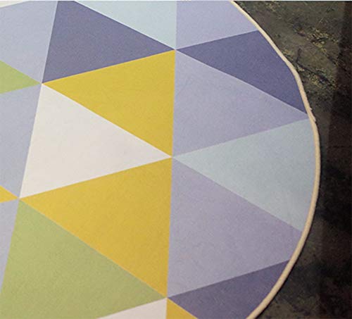 Tapis rond antidérapant géométrique simple tapis de sol moderne salon 1m - 5