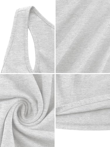 Image of Missufe Women's Sleeveless Racerback Flared Casual Plain Tank Dress