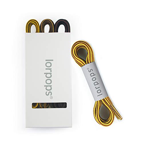 Image of Round Boot Laces [3 Pairs] Heavy Duty and Durable Shoelaces for Boots,Diameter: 3 /16 inch Work Boots & Hiking Shoes