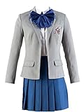 Monthly Girls Nozakikun Sakura Chiyo Cosplay Costume School Girl Uniform Halloween (Male L)