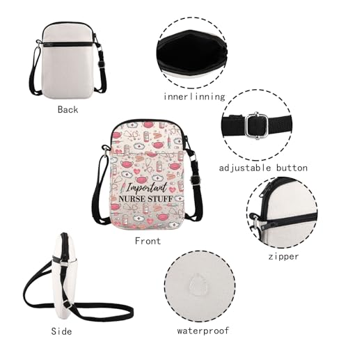 JXGZSO Nurse Crossbody Bag Important Nurse Stuff Shoulder Bag Crossbody Bag for Workouts, Outdoors, Medical Needs3