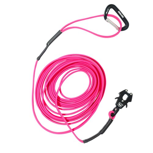 Boss Dog Tactical Polyester Webbing TPU Tracking Leash, Hot Pink, 20 ft