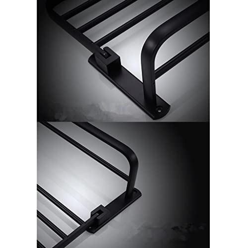 Porte-serviettes de bain fixe pliable en alliage d'aluminium chic - 5