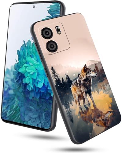 GFRGTFHYT Schutzhülle für BLU View 5 B160V 16,7 cm (6,5 Zoll), schlanke, weiche TPU-Silikonhülle mit Art-Wolf-Design für Damen, kratzfest, stoßfest, Schutzhülle für BLU View 5 2024