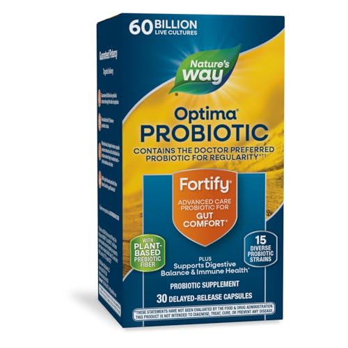 Nature's Way Primadophilus Optima High Potency 60 Billion Active Probiotics, 30 vcaps