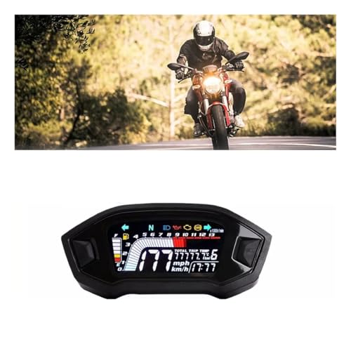 Compteur kilométrique moto universel avec tachymètre LED et tableau de bord