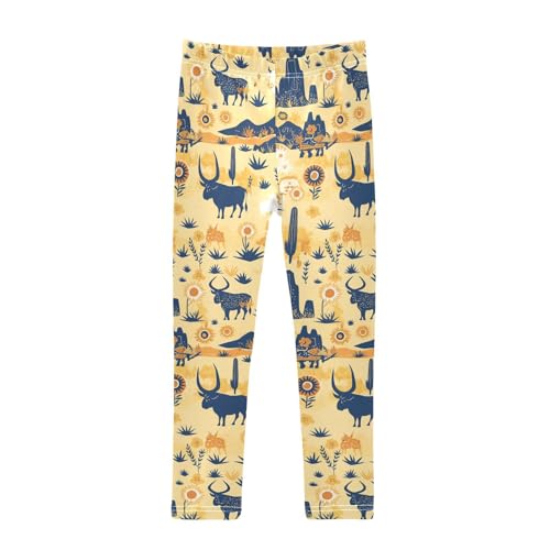 Wild West Western Scotland Kids Baby Girls Cotton Pants Stretch Full Length Athleisure Pants Gym