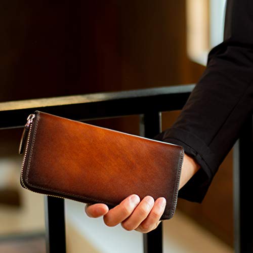 Italy Full Grain Italian Leather Wallet for Women Gradation Sunburst High Capacity2