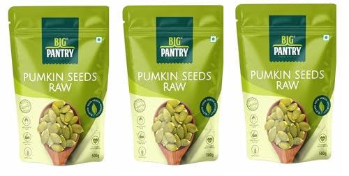 Image of Big Pantry Pumpkin Seeds 500g | Immunity Booster & Fiber Rich Superfood | Raw Pumpkin Seeds for Weight Management | Rich Source of Zinc & Antioxidants | Protein Rich Seeds for Eating | (Pack of 3)