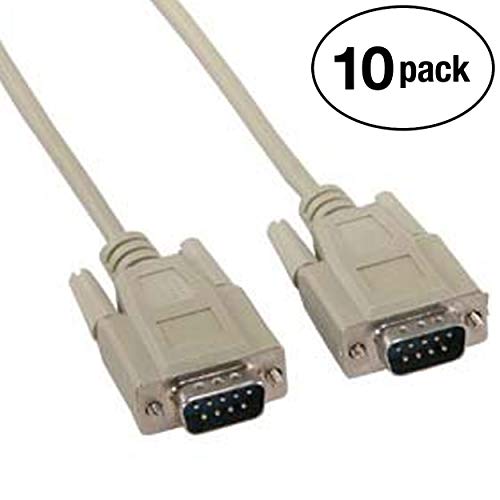 InstallerParts (10 Pack 3 ft DB9 Male to Male Serial Cable