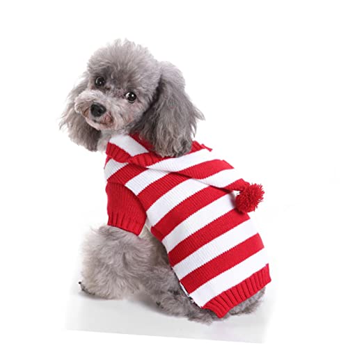 Pull tricot pour chien avec capuche vêtement hiver animaux de compagnie