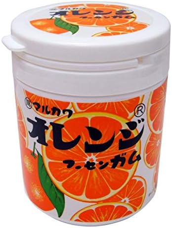 Amazon.co.jp: 丸川製菓 オレンジマーブルガムボトル 130g : 食品  