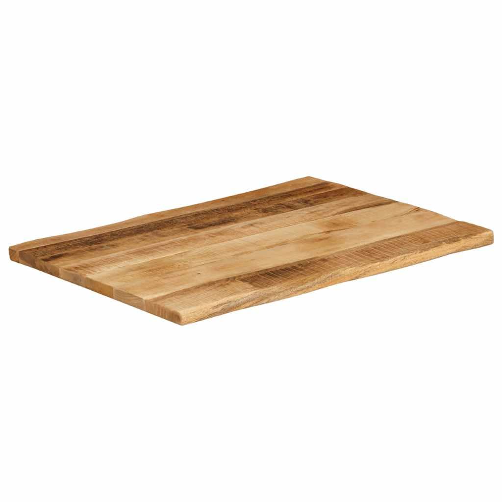 vidaXL Dessus de Table Bord Vivant 80x60x2,5 cm Bois de manguier Brut